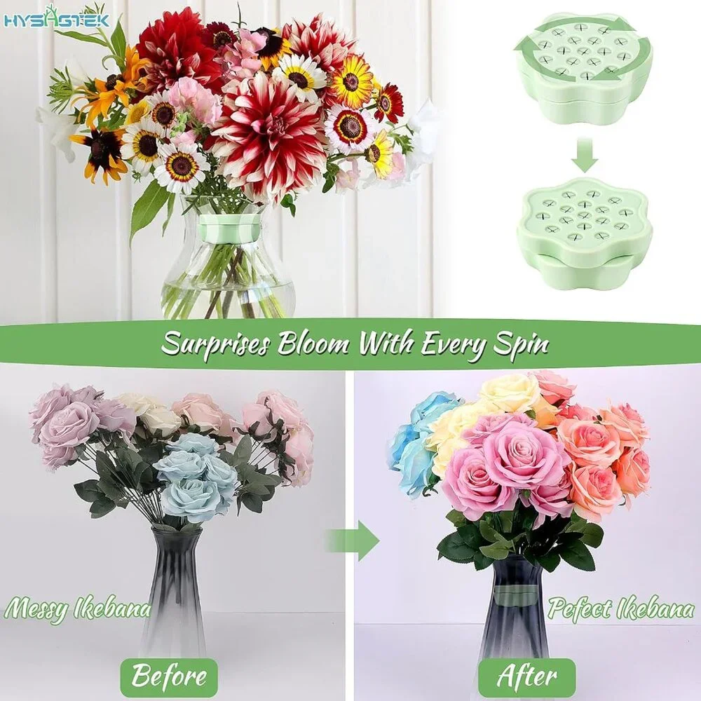 Silicone Stem Holder for Flowers Mint Green Flower Holder Vase